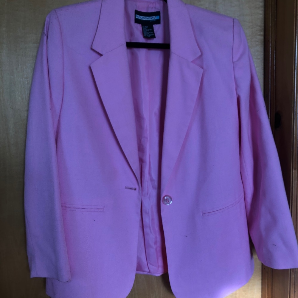 petite pink blazer, check photos for color